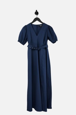 GRANATOWA SUKIENKA MAXI (36)