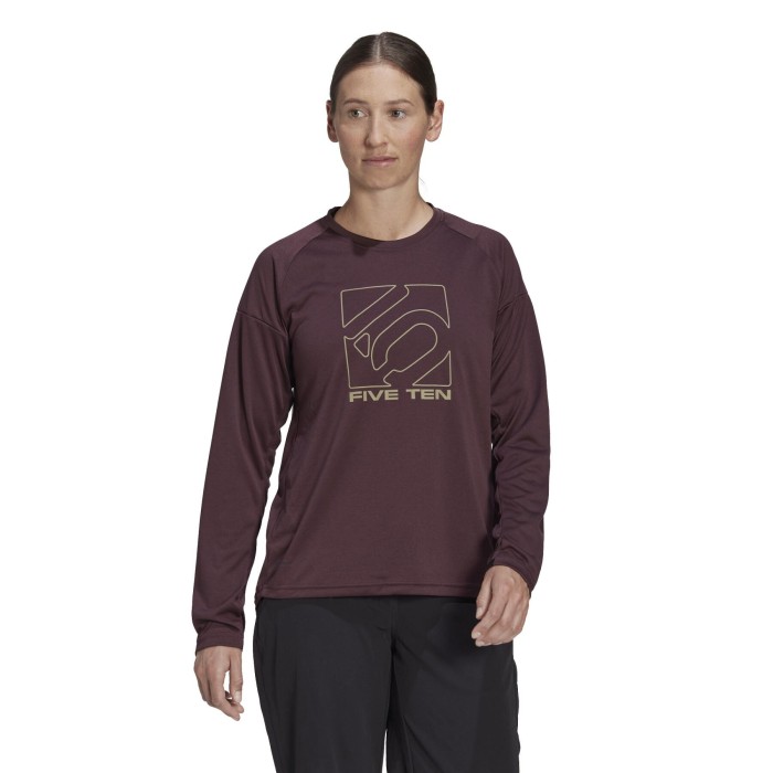 Burgundowa koszulka nadruk HG1298 (XS)