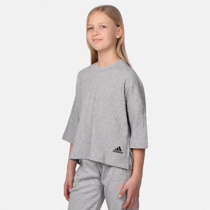 Szary luźny t-shirt HA3907 (7-8L)