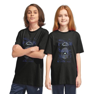 Czarny t-shirt unisex IB9141 (11-12L)