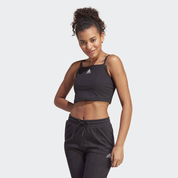 Czarny logowany top IC9653 (L)