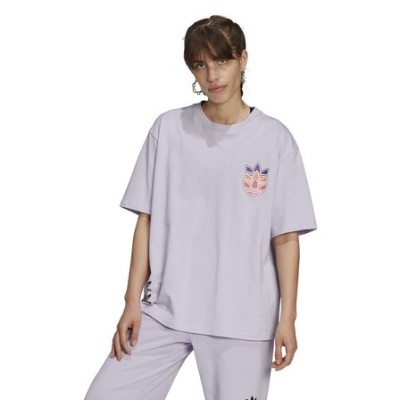 Fioletowy t-shirt oversize H22744 (XXS)