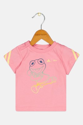 Różowy t-shirt nadruk HK6662 (3-6M)