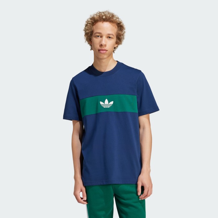 Granatowy t-shirt logo IM4637 (XS)