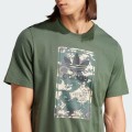 Khaki t-shirt nadruk IU4684 (XS)