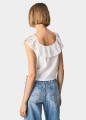 Biały asymetryczny top (XS)