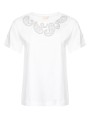 Zdobiony biały t-shirt (M)