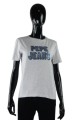 Szary melanżowy t-shirt (S)