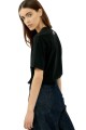 Czarny t-shirt nadruk (XS)
