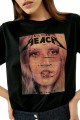 Czarny t-shirt nadruk (XS)
