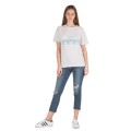 Szary melanżowy t-shirt nadruk (42)