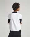 Biały t-shirt print (XS)