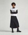 Biały t-shirt print (XS)