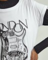 Biały t-shirt print (XS)