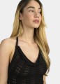 Czarny top odkryte plecy (XS)