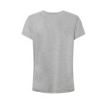 Szary melanżowy t-shirt nadruk (S)