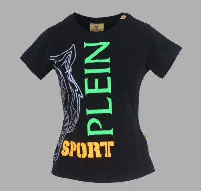 Czarny t-shirt nadruk (XL)