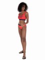 Czerwony logowany top kąpielowy (38)