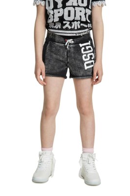 Czarne spodenki nadruk (13-14L)