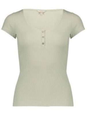 Szałwiowy t-shirt guziki (S)