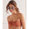 Miedziany top bikini marszczenia (36)