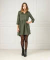 Koszulowa sukienka khaki (38)