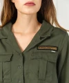 Koszulowa sukienka khaki (38)