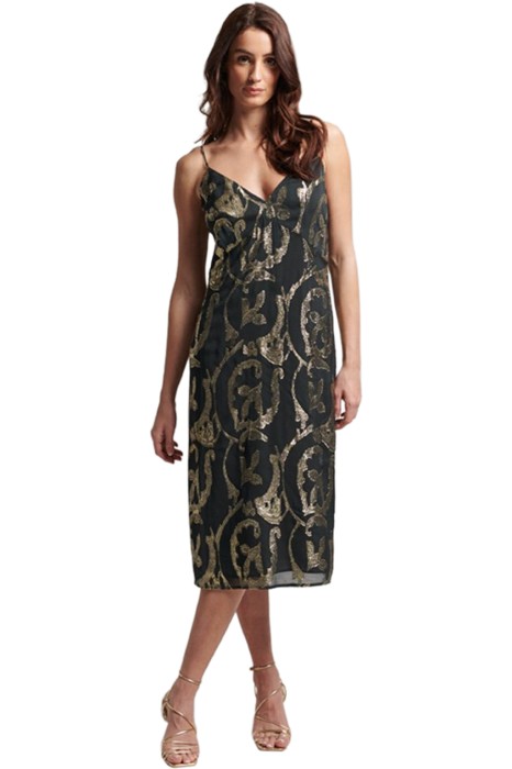 Ciemnozielona sukienka wzór (40)