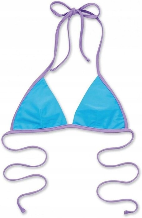 Trójkątny wiązany top bikini (M)