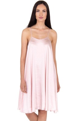 Różowa satynowa sukienka (L)