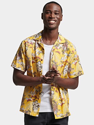 Żółta wzorzysta koszula (L)
