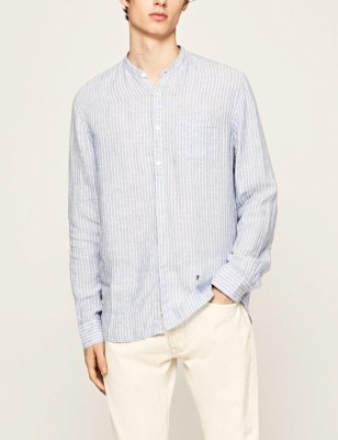 Niebieska koszula paski (M)