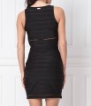 Czarna sukienka mini v neck (M)