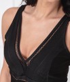 Czarna sukienka mini v neck (M)