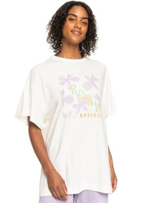 Śmietanowy luźny t-shirt (S)