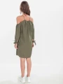 Prosta sukienka khaki (40)