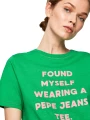 Zielony t-shirt napis (M)