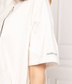Biały t-shirt oversize nadruk (S)