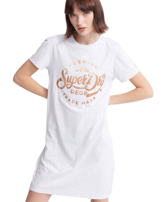 Szara sukienka t-shirtowa (38)