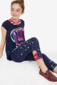 Granatowe legginsy 3/4 gwiazdy (3-4L)