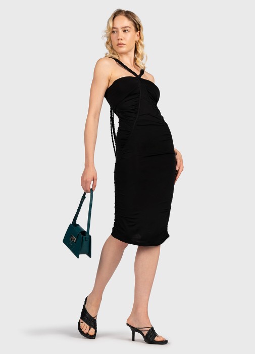 Czarna dopasowana sukienka (XS)