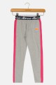 Szare melanżowe legginsy logo (12-13L)