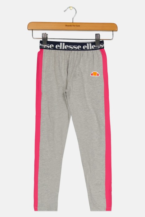 Szare melanżowe legginsy logo (12-13L)
