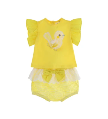 Żółty letni zestaw (3-6M)