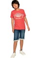 Czerwony t-shirt nadruk (14L)