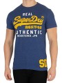 Niebieski t-shirt nadruk (S)