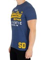 Niebieski t-shirt nadruk (S)
