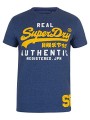 Niebieski t-shirt nadruk (S)