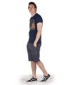 Granatowy t-shirt nadruk (XS)