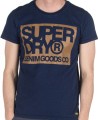 Granatowy t-shirt nadruk (XS)